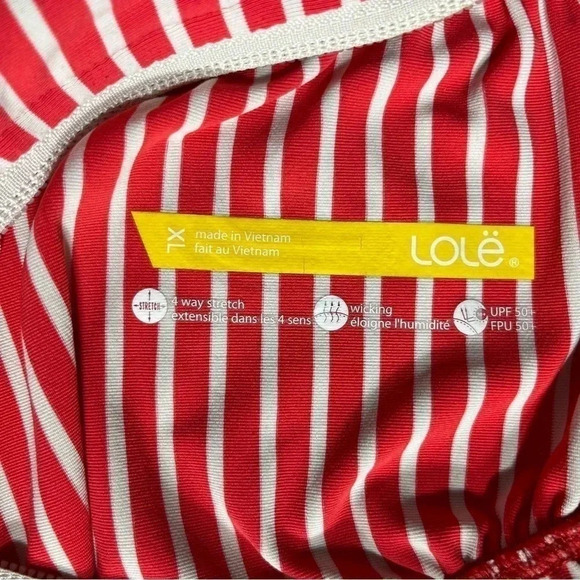 Lole Full Zip Althletic Coral Striped Jacket Size XL - Picture 2 of 6